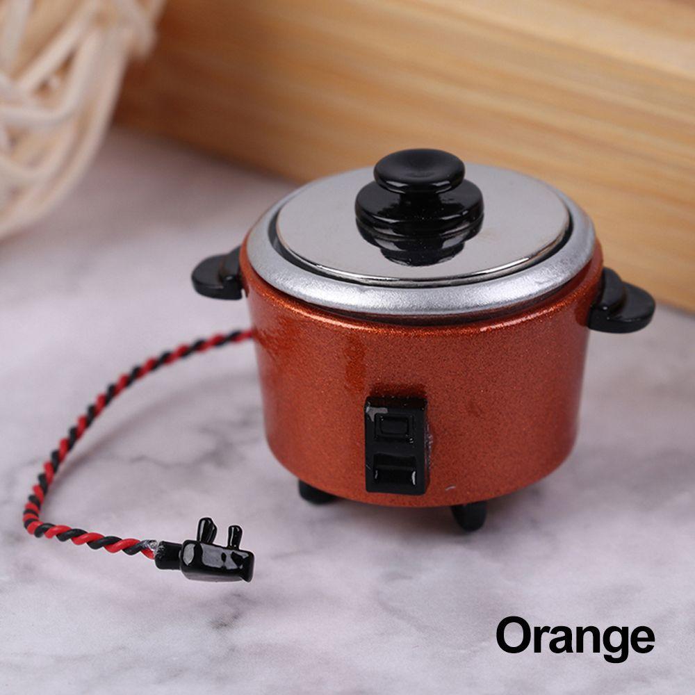 

Accessories Cookware Toys Mini Electrical Appliances Miniature Rice Cooker Dollhouse Kitchenware оранжевый