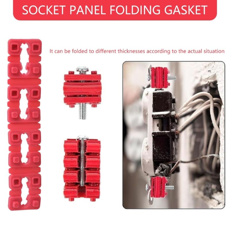 48pcs Plastic Outlet Shims Insulating Spacers Safe & Easy Installation Insulating Socket Spacers for Electrical Socket