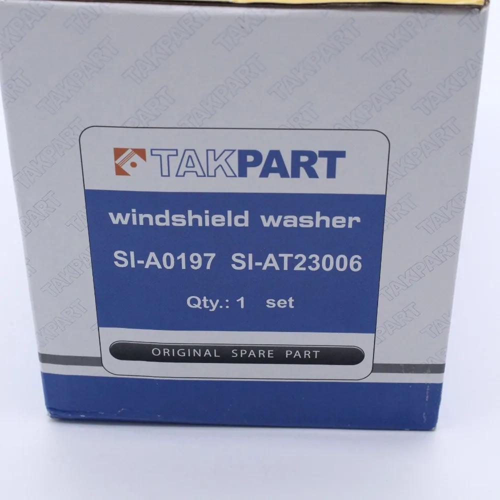 TAKPART 12V Universal Windshield Washer Pump Bottle Tank Kit Windscreen Washer Bottle 1 Set as shown