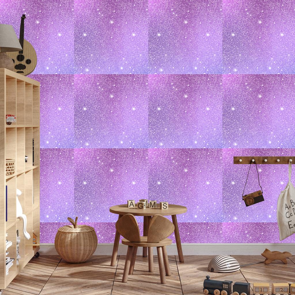 Lavender, purple and blue glitter wallpaper for living room and bedroom 50x1000