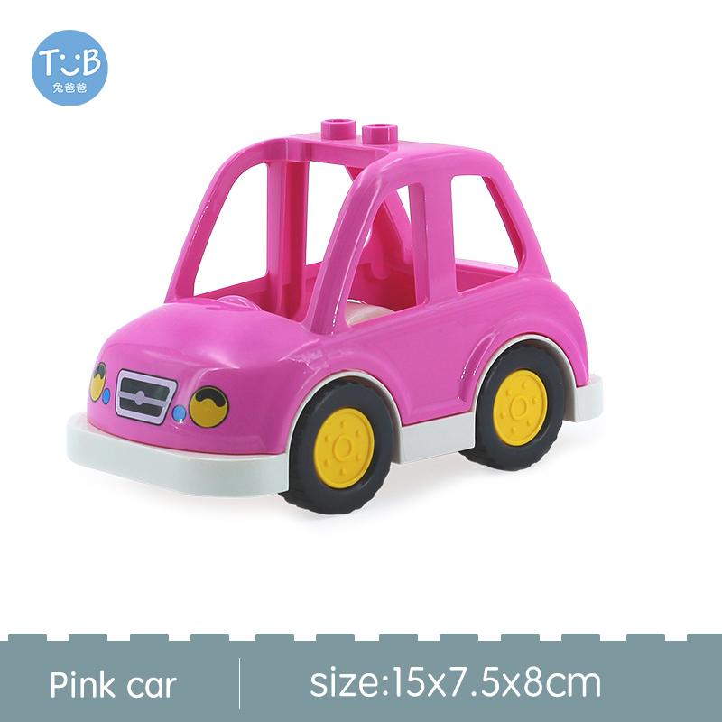 Big Size Building Blocks Sports Car Bus Jeep Truck Accessories Bricks Compatible with Duplos Children DIY Parts Kids Toys Gift