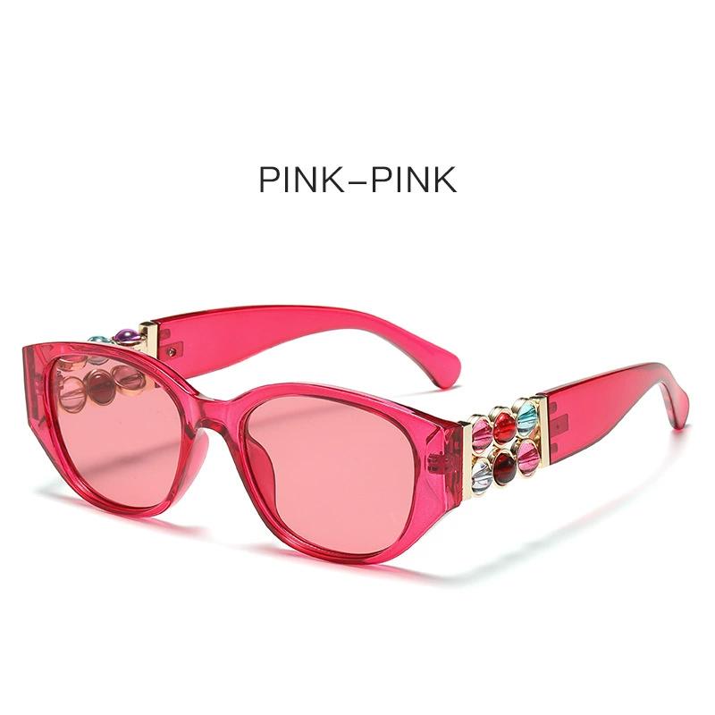 

2026 New Square Rotating Bead Decoration Frame Sunglasses Trendy Fashion Luxury Sun Glasses for Women Travel Large Frame Eyewear