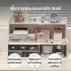 Desktop Organizer Shelf, MultiFunctional Storage Rack, INS Design, Ivory Wood U S Thick Hard D16