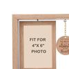 Pet Memorial Wooden Photo Frame, Rotatable Dog Cat Picture Display Frame, Desktop Decorative Photo Holder for 4x6-Inch Photos