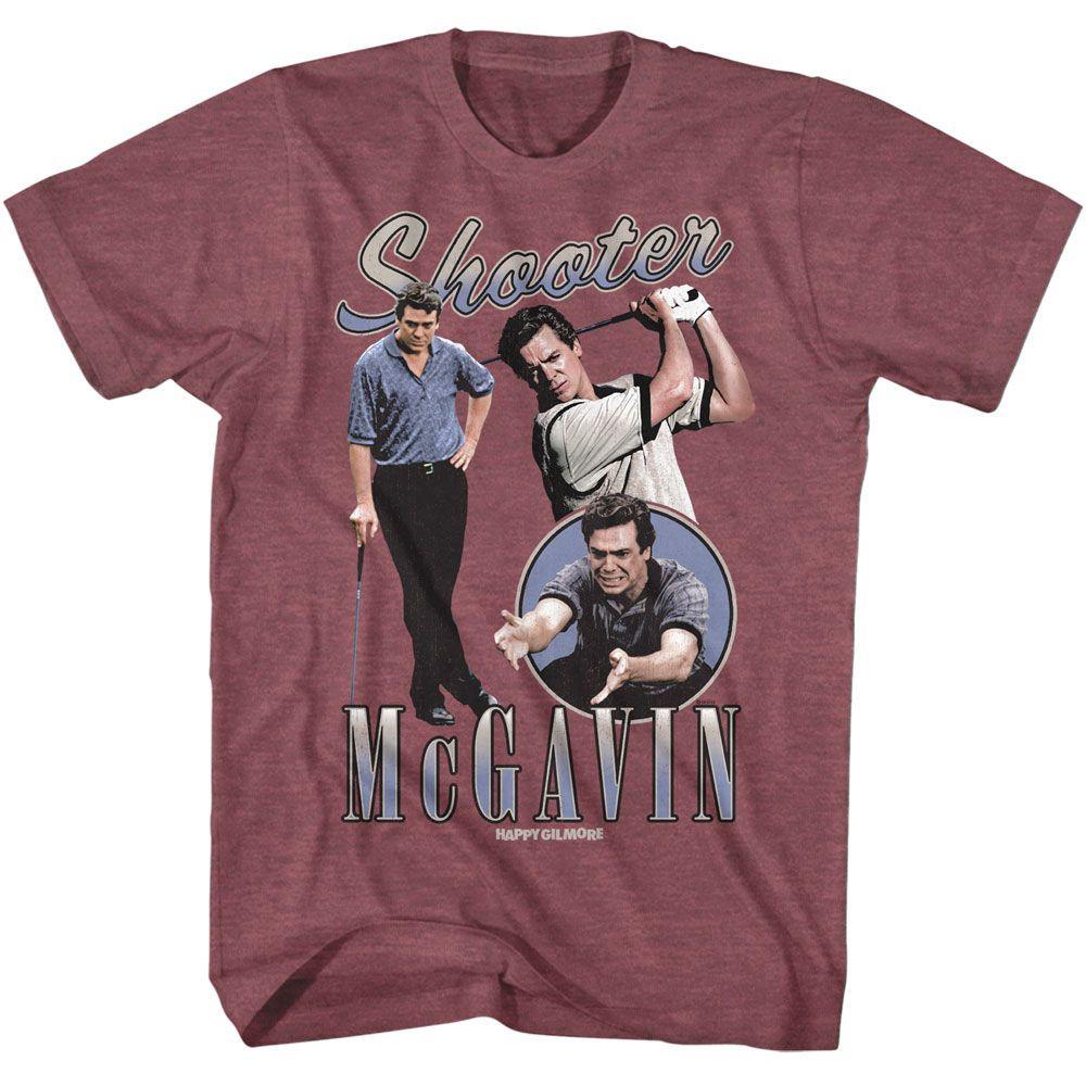 Happy Gilmore Shooter Montage Vintage Maroon Heather Movie Shirt XXXXL