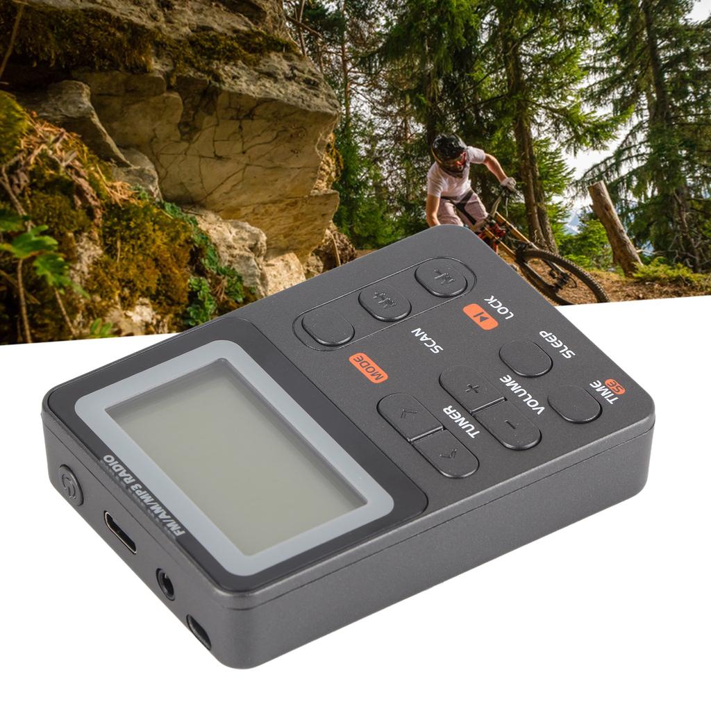 Mini Radio AM FM Tragbares Radio Bildschirmsperre Digitaler Empfang Stereo Wiederaufladbares Radio zum Spazierengehen, Joggen, Fitness, Camping