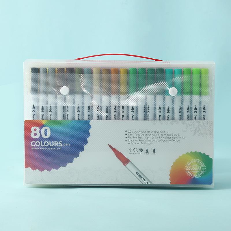 

120-цветные двусторонние смываемые акварельные фломастеры - Экологичный детский набор для рисования