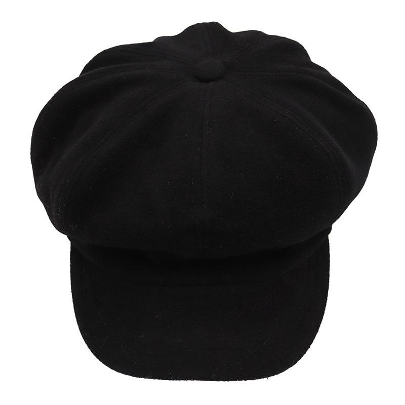 Wool parent-child octagonal hat spring autumn winter men and women couple fashion hat children's hat bud hat