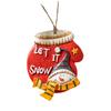 New Christmas Painted Resin Santa Claus Heart Pendant Retro Style Christmas Tree Imitation Ceramic Decoration navidad 2025