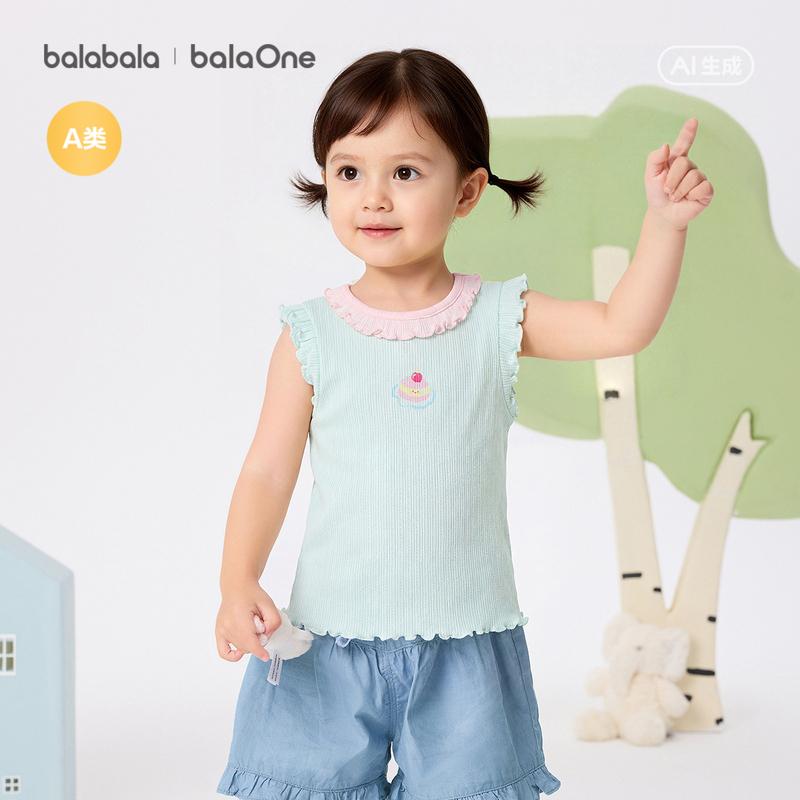 Balabala Baby Girls Vest Summer Outerwear
