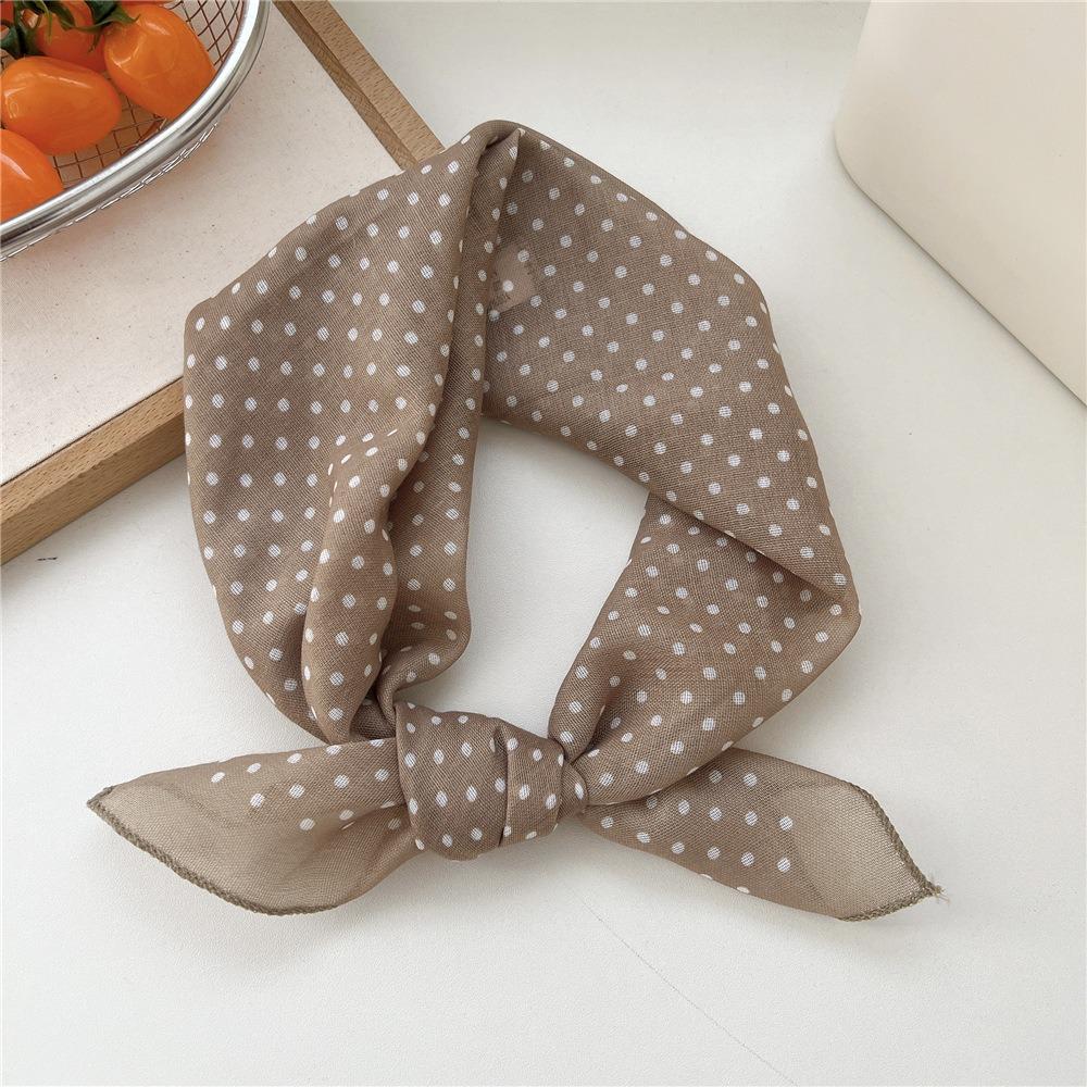 Fashion Floral Print Square Scarf Soft Handkerchief Women Hair Scarf Cotton Linen Head Scarfs Ladies Neck Scarves Summer Autumn