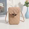 Casual Embroidery Rhombus Shoulder Messenger Mobile Phone Bag, a New Versatile Women's Bag