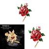 Style Rose Flower Brooch Alloy Enamel Jewelry Decorative Accessory For Women