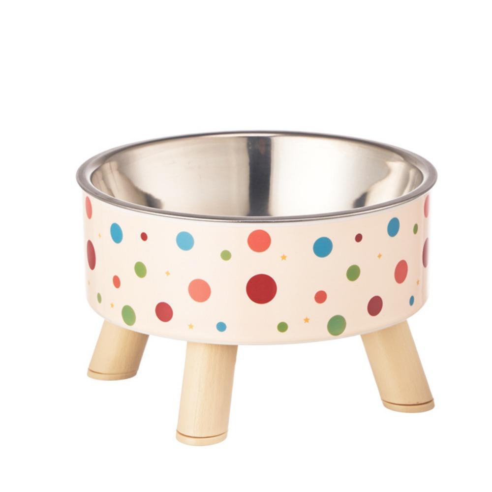 

Non-Slip Cat Food Bowl High-legged Puppy Water Feeder Durable Water Feeder Container for Dogs Cats with Bowl