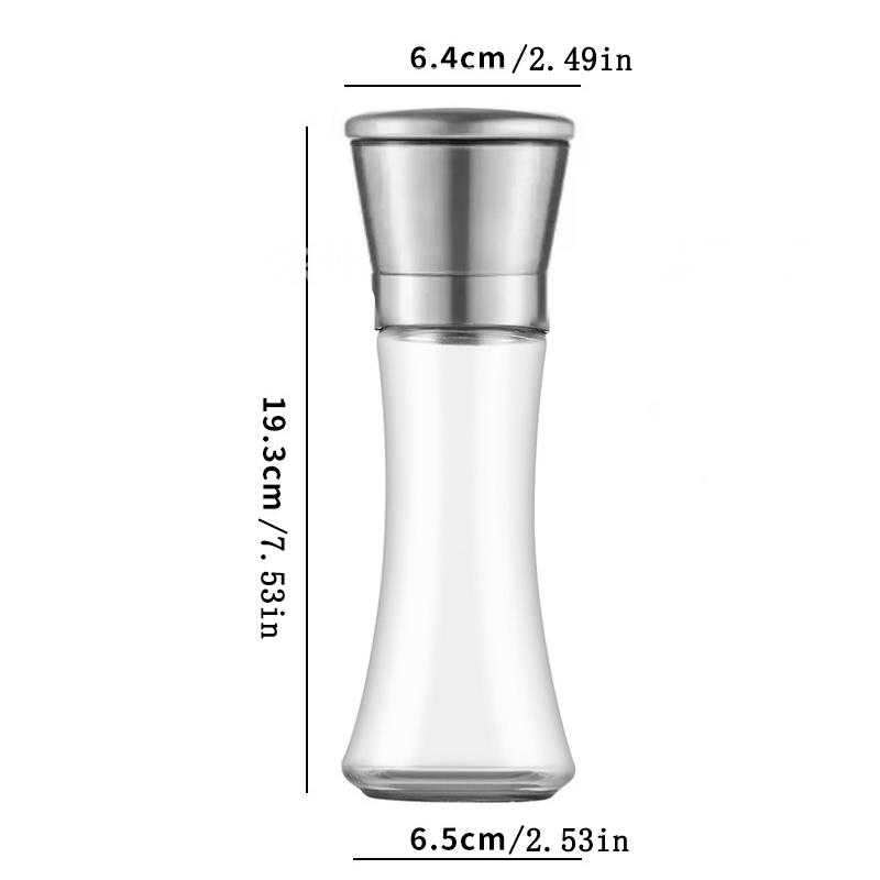 Salt Pepper Grinder Spices Pepper Mill Seasoning Bottle Grinder Stainless Steel Combo Shakers with Adjustable Coarse Mills