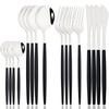 16pcs Mirror Pink Gold Flatware Stainless Steel Cutlery Set Knife Coffee Spoon Fork Dinnerware Set Western Kitchen Tableware