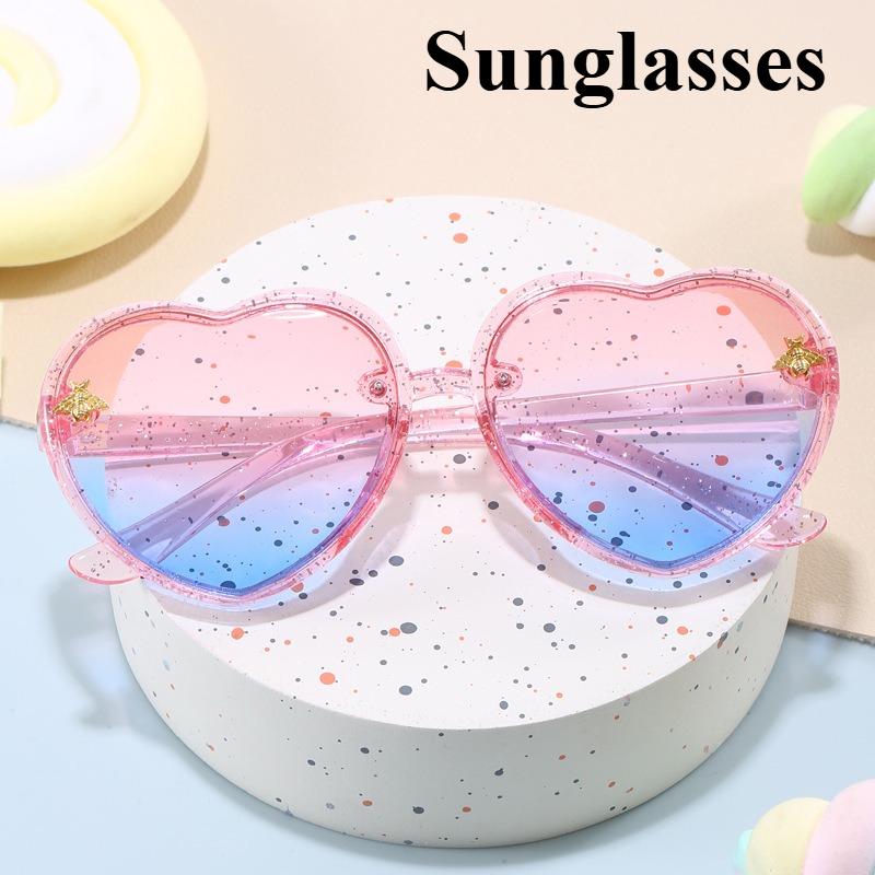 Children'S Fashion Heart-Shaped Cartoon Sunglasses Uv Protection Sun Glasses Outdoor Beach Party Essential Sunglasses