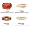 SHIXIN 5 Stile Vintage Braun Off-Weiß Dickes Harz Acryl Armreif Armband für Damen Trend Unregelmäßige Geometrie Rund Breit Armreif