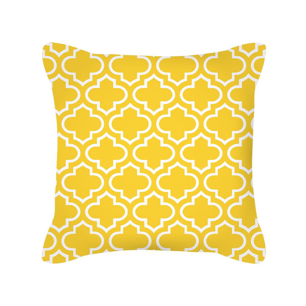 Modern Simple Geometric Pillow Nordic Style Peach Skin Bedside Cushion Cover Waist Pillow Cover New Home