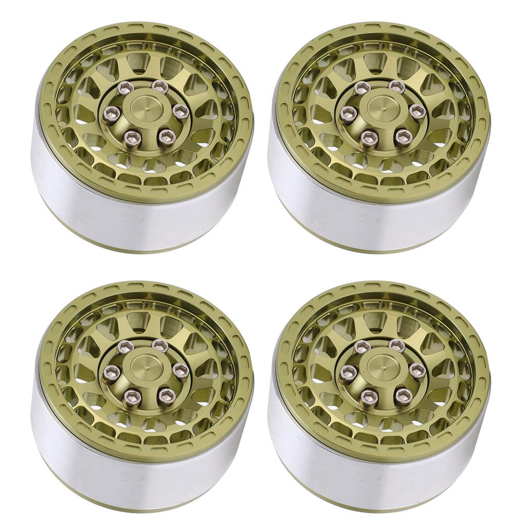4pcs Beadlock RC Car Wheel Hub Set 1.9in Aluminum Alloy Tire   for 1Celsius10 1Celsius12 1Celsius14 Remote Control Cars