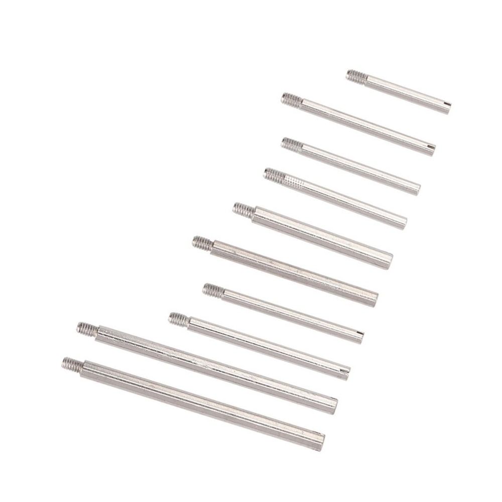 Profesionální sada šroubů na hodinky s 10 velikostmi, stříbrná barva, kovový materiál, příslušenství pro hodinky, nástroj pro opravu hodinek, nadšenci hodinek