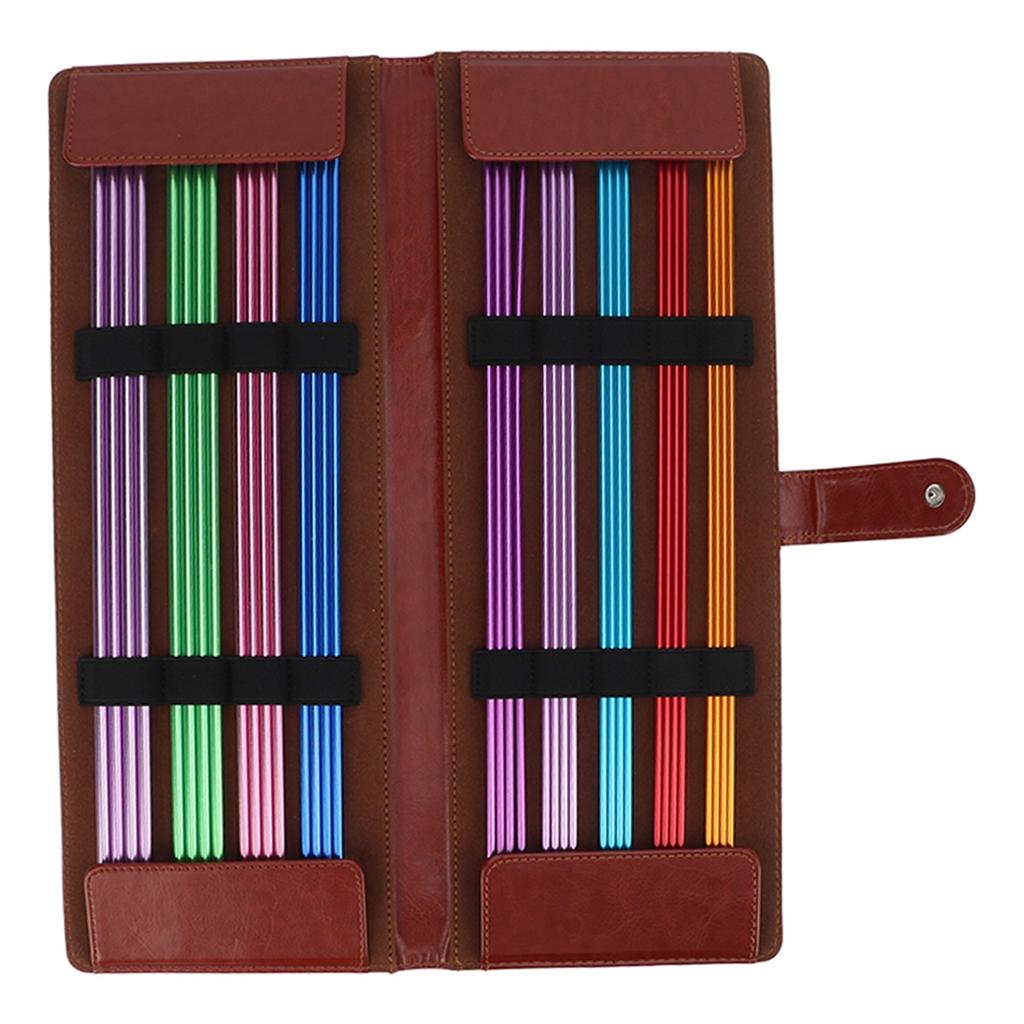 36 Pcs Knitting Needles Set 35cm Long Multiple Sizes Double Pointed Rods Colored Sweater Aluminum