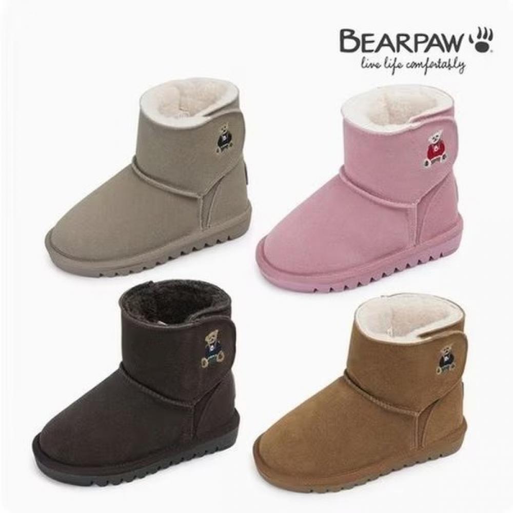 Bearpaw Kids Winter Fleece Boots K2916qd Hickory/140