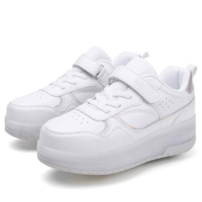 Girls Runaway Shoes Children's Double Wheel Student Roller Skates Burst Shoes Four Wheel Boys Skating Roller Shoes