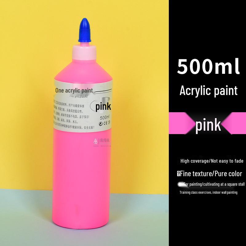 500ml Acrylic Paint for Children's Graffiti and Plaster Dolls - Ideal for Kindergarten Art Projects