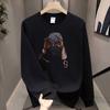 American Trendy Brand Pure Cotton T-Shirt Men'S Bottoming Shirt Long-Sleeved Trendy Autumn And Winter Men'S And Women'S Crew Neck Sweater