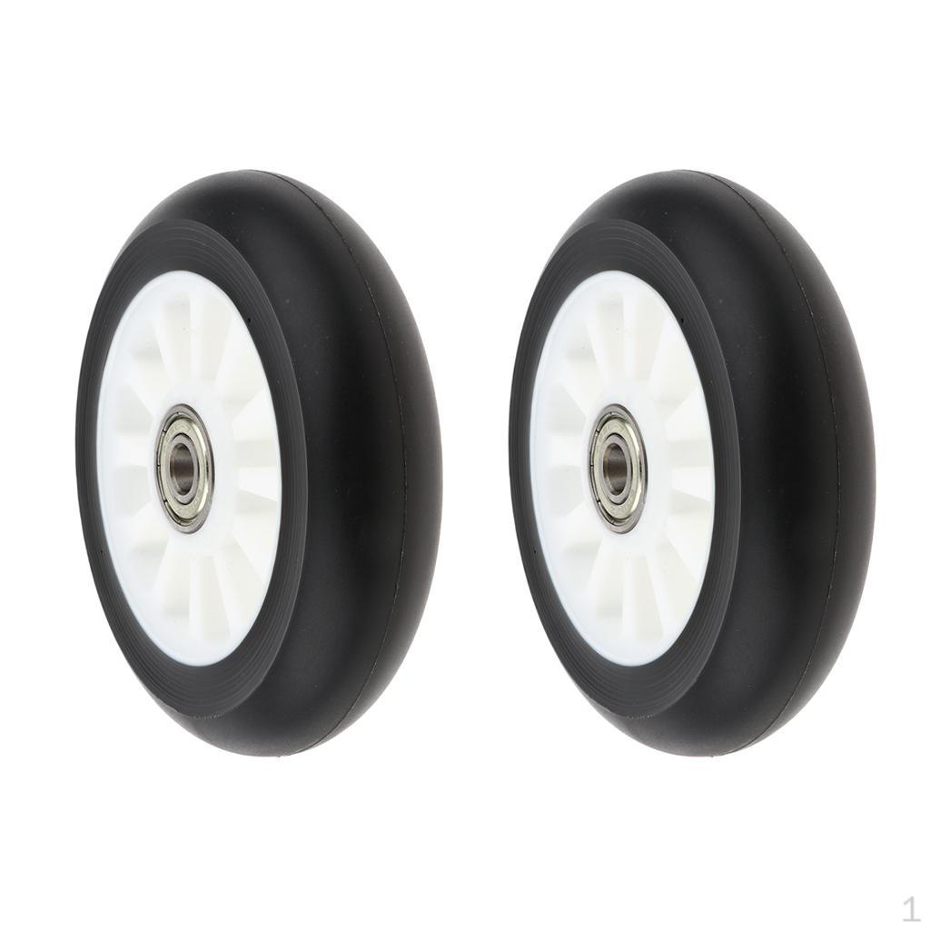 1 Pair 100mm PU Scooter Wheels for Outdoor Skating Kit
