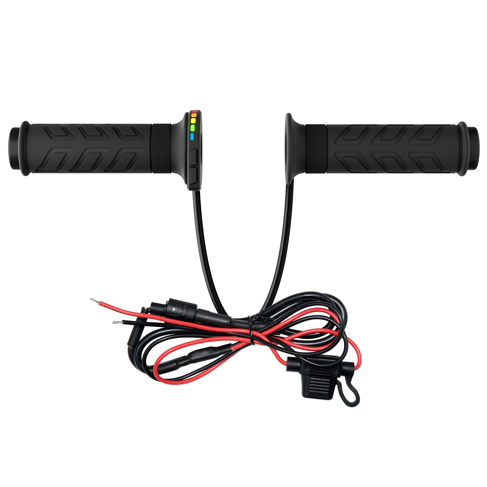 

2PCS New Universal Motorcycle Hand Heated Grips Molded Grips ATV Hand Warmers 5 Gear Adjustable Temperature Hot Handlebar чёрный