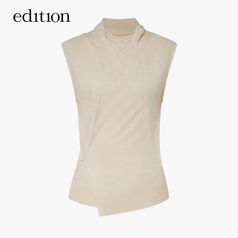 Edition Sleeveless Cross-Design Wool Sweater