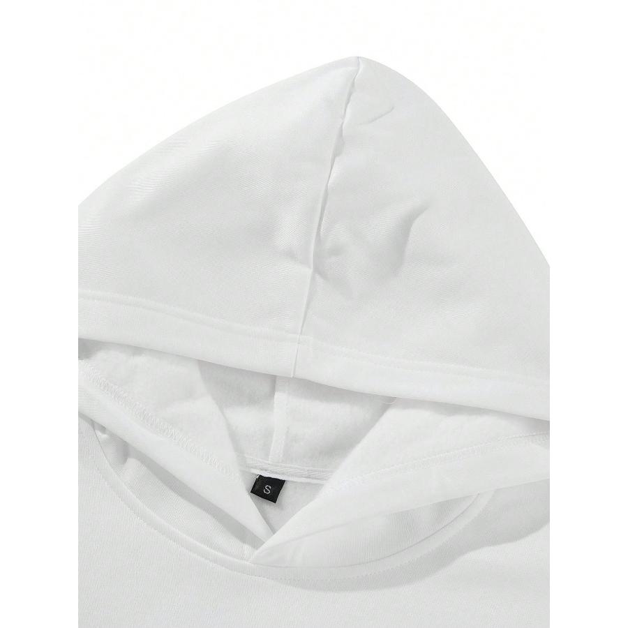 Men's Plus Size American Vintage Print Hoodie, Autumn/Winter