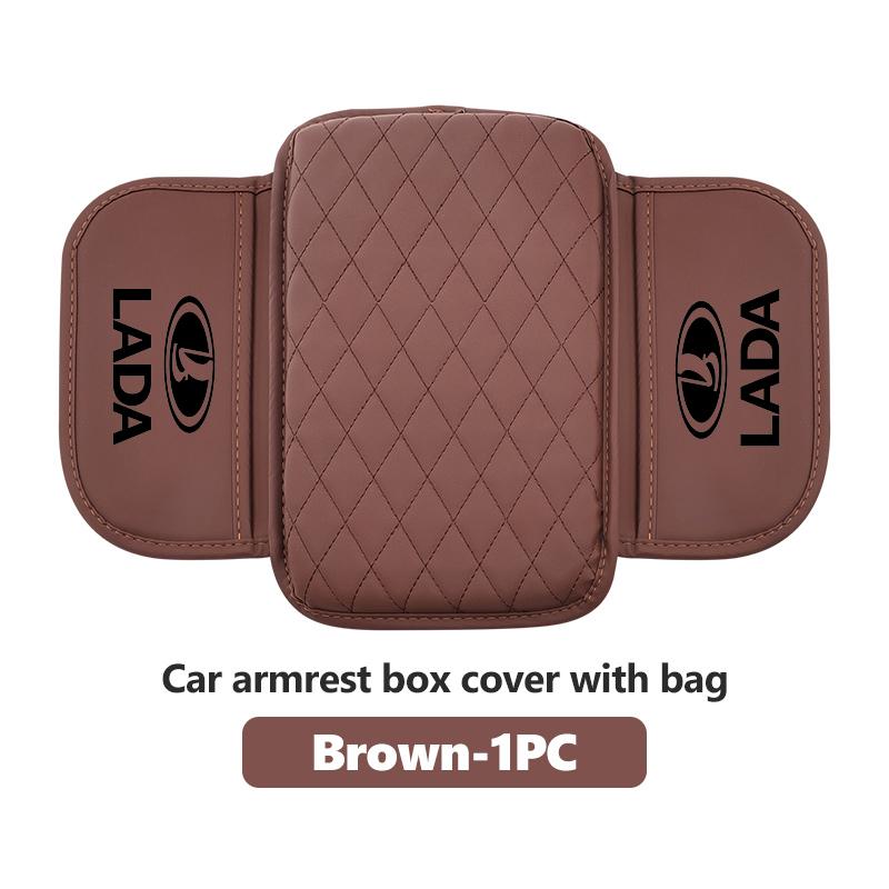 Car Center Console Leather Arm Rest Protection Cushion Storage Pocket For Lada Niva Vesta 4X4 Largus Priora Granta Samara Kalina HH46