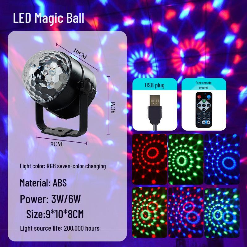 Festliche LED-Zauberkugel für viele Anlässe: Weihnachts-, Halloween-, Geburtstags- Bühnenlicht