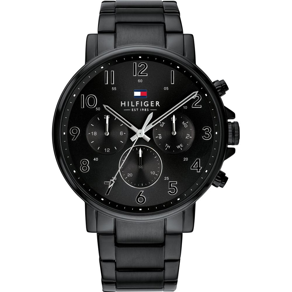 Tommy Hilfiger Daniel Black Metal Strap Men s Quartz Watch 1710383 чёрный