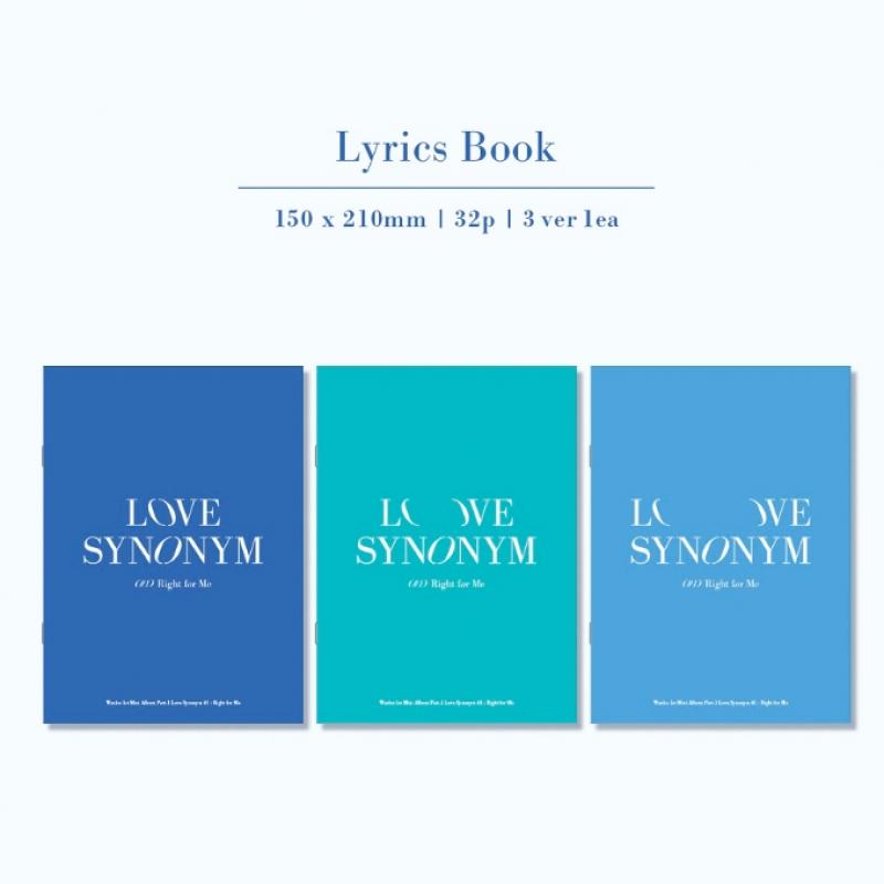Wonho   Love Synonym  1. Right For Me   Mini Album