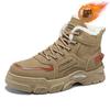 Winter Samt Martin Stiefel Herrenschuhe neue verdickte warme Baumwollschuhe High-Top Arbeitsschuhe rutschfest Herren