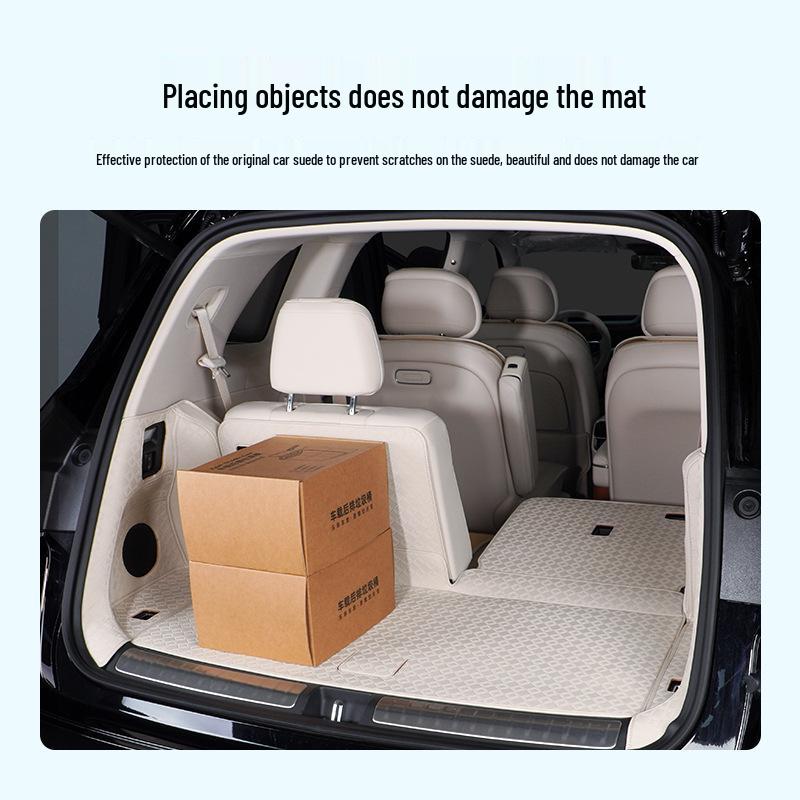 AITO M8 Trunk Mat: 3D Leather Protective Cover with Full Coverage, Tail Box Mat Decoration Accessory.