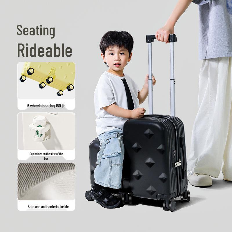 Children`s 20-inch Ride-On Trolley Suitcase with