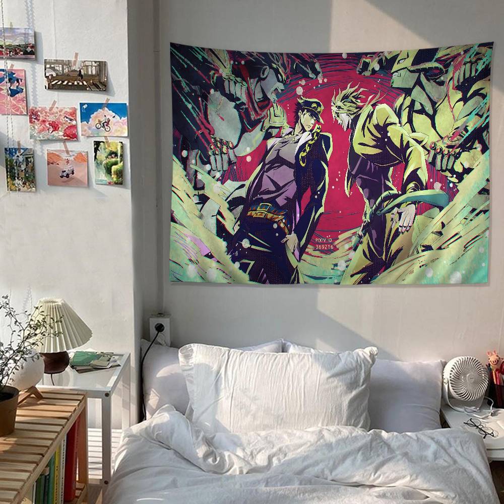 Anime JJojoS BBizarre AAdventure Cartoon Tapestry Wall Hanging Decoration Household Home Decor