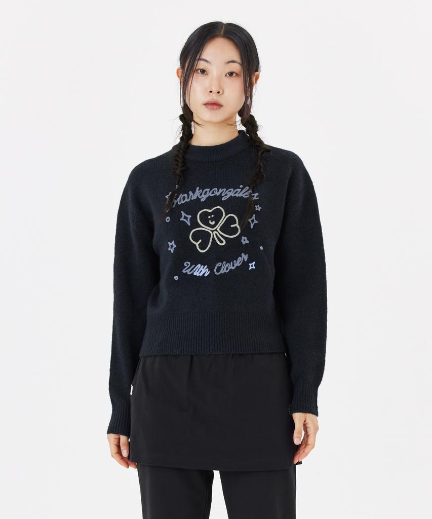MARK GONZALES Women'S Club Graphic Knit - Navy
