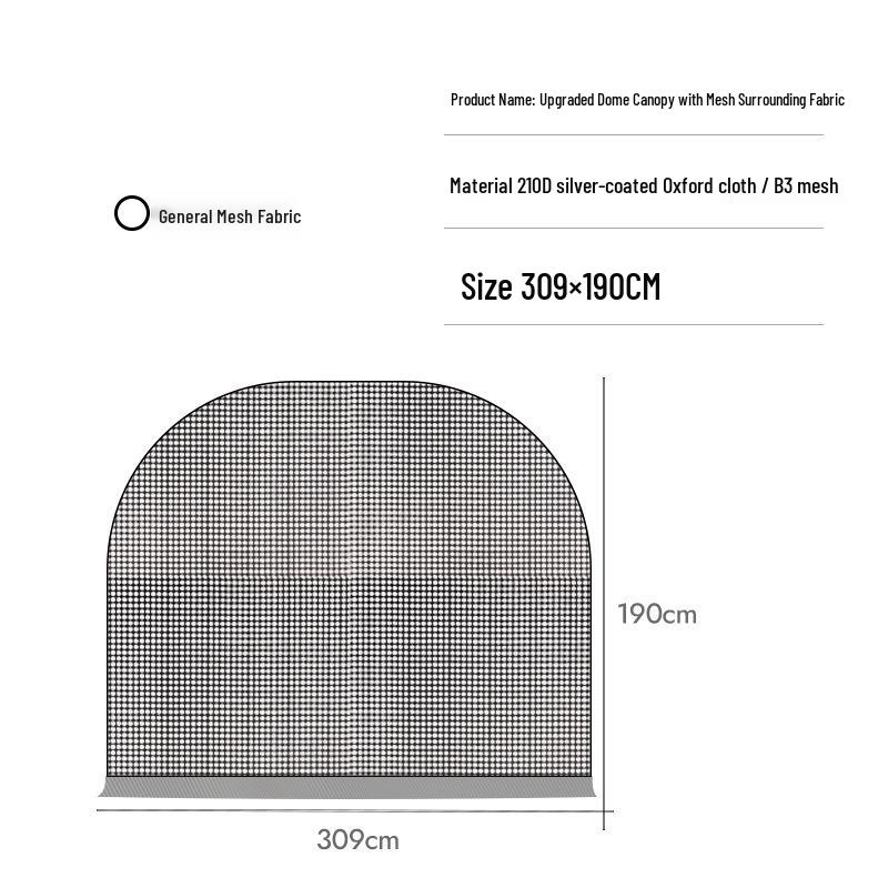 Mountain Guest Silver-Coated Dome Canopy: Upgraded Zipper Tent & Sun Shelter, Large Outdoor Camping Yurt with Sun Protection.
