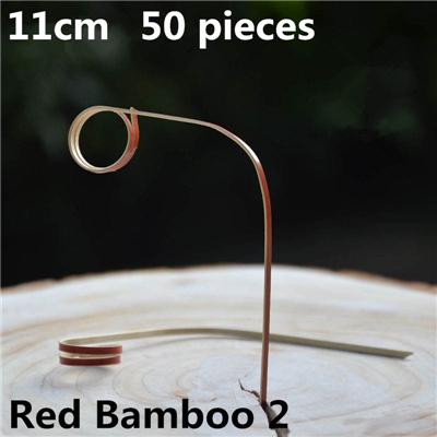 100pcs 12cm Fruit Cocktail Pick Stick Different Style Bamboo/PVC Buffet Cupcake Toppers Bar Tools Barware