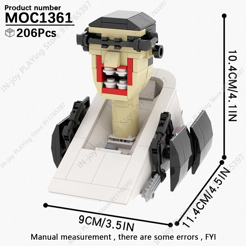 MOOXI Set di Figure Skibidi Toilet Man TvMan Cameraman Speakerman Blocchi da Costruzione Modello MOC Mattoncini Giocattoli per Adulti Bambini Regalo di Compleanno