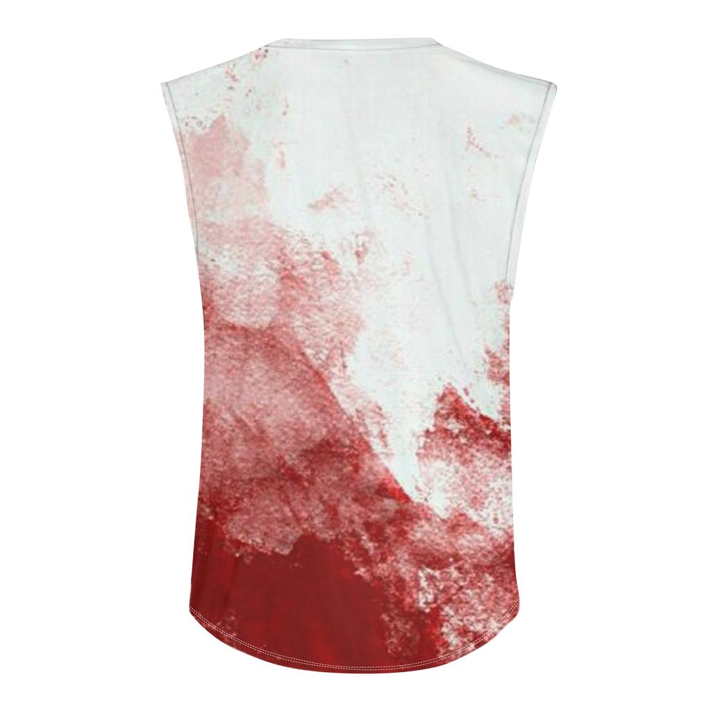 Men's Halloween Horror Texture Print Casual Sports Loose Sleeveless Vest