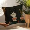 Cute Funny Internet Meme Cat  Pillow Case Linen Cushion Covers For Decorative Sofa Home Pillows Case Car Chair Pillows Cases