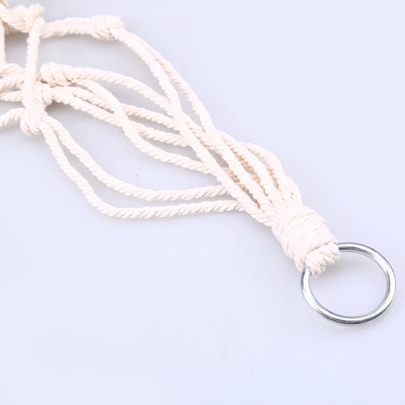 Makramee-Hängekorbhalter, Pflanzenhänger, handgefertigter Topflappen, Juteseil, geflochtenes Bastel-Blumentöpfe, Gartendekoration