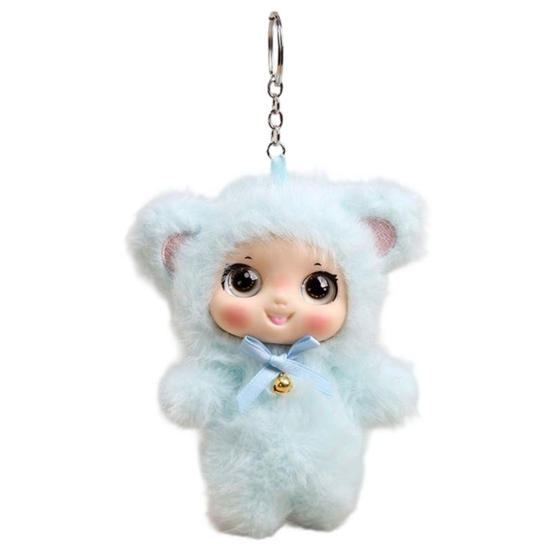 Cartoon Soft Doll Keychain With PP Cotton Filling For Keys Bags And Backpacks Multiple Color Trendy Car Decoration